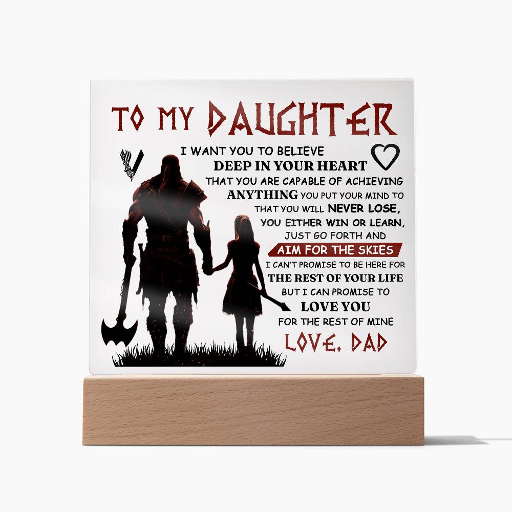 TO MY DAUGHTER SKIES ACRYLIC PLAQUE 2