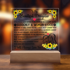 TO MY DAUGHTER SQUARE ACRYLIC PLAQUE